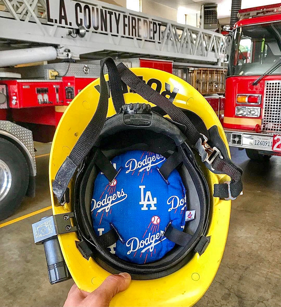 Los Angeles Dodgers Fire Helmet Decal 